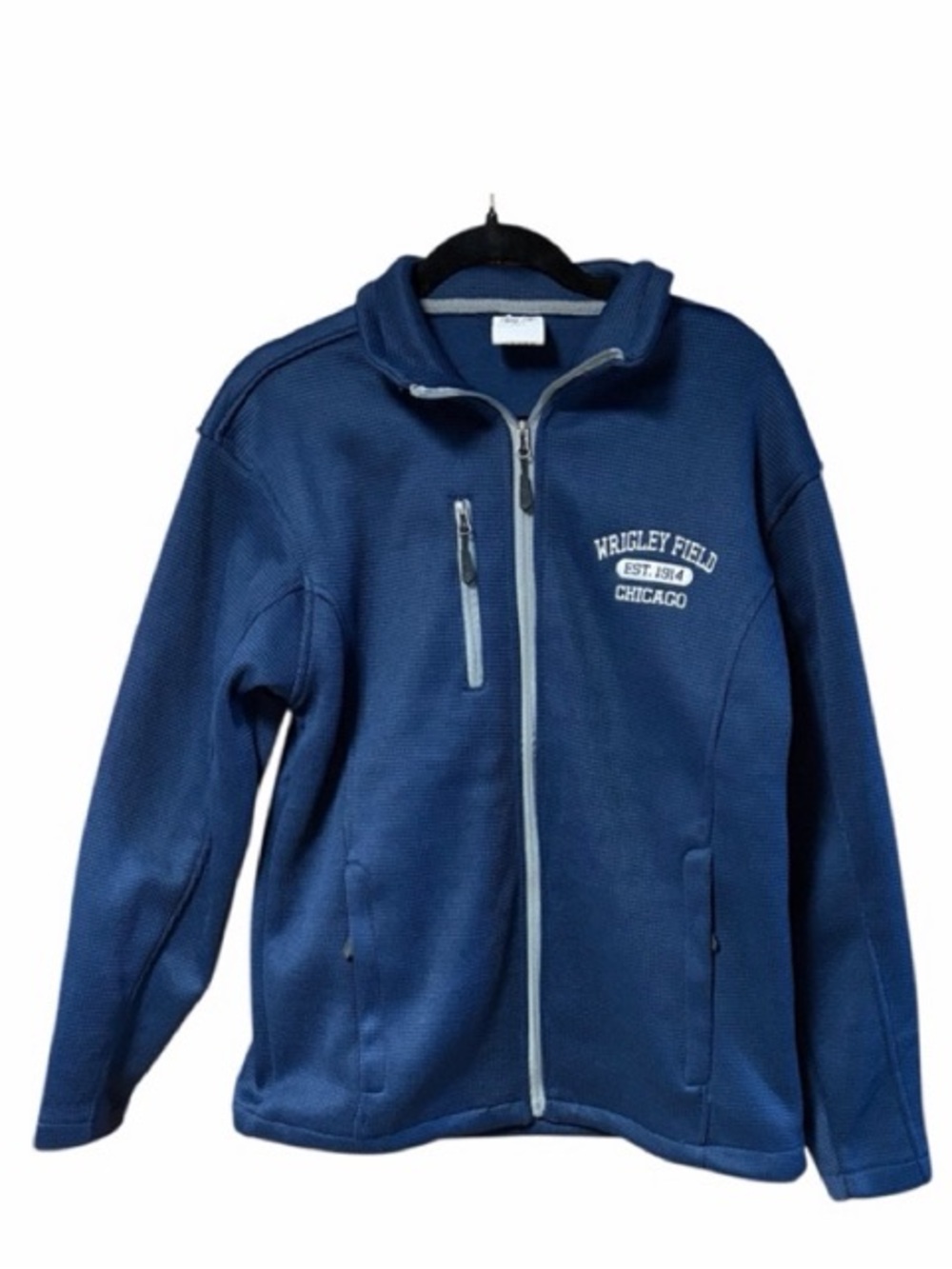Wrigley Field Chicago Cubs Waffle Knit Full Zip Jacket Thirty Five 55 Apparel